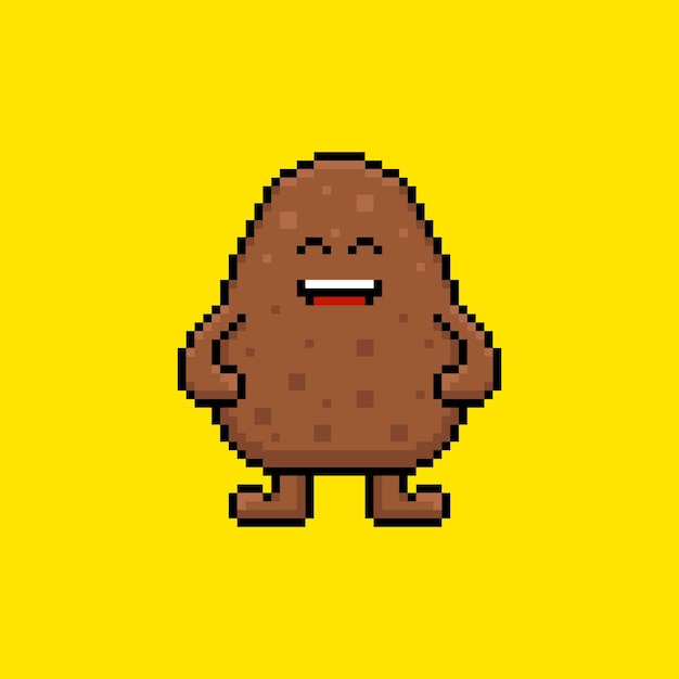 Pixel art potato character