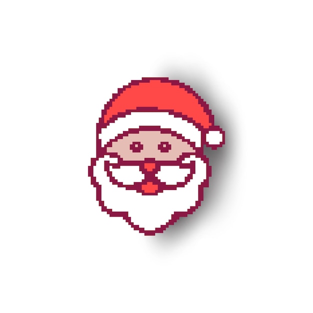 pixel art of santa claus