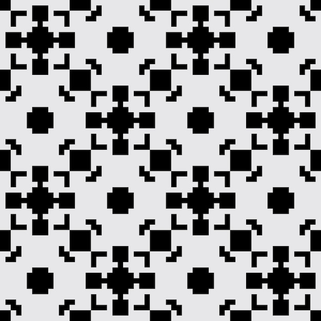 Vector pixel art seamless abstract pattern vintage aesthetics retro sprite design