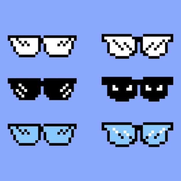 Pixel art sunglass