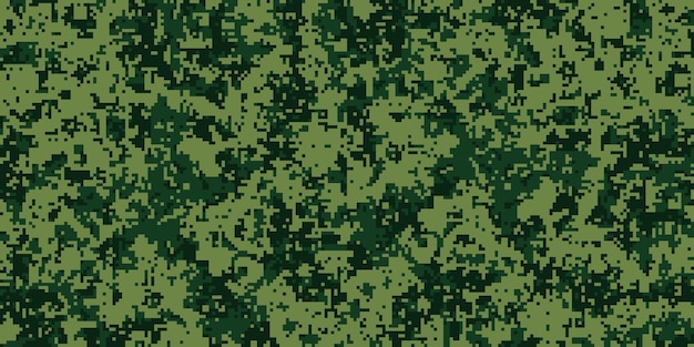 Pixel camouflage for a soldier army uniform Modern camo fabric design Digital military vector background