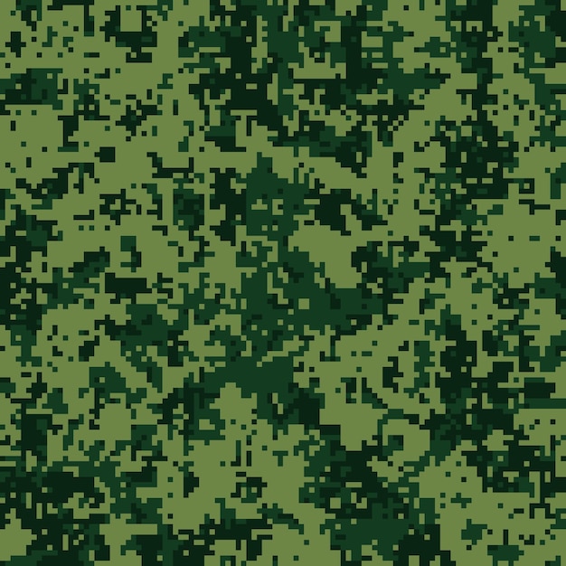 Pixel camouflage for a soldier army uniform Modern camo fabric design Digital military vector background