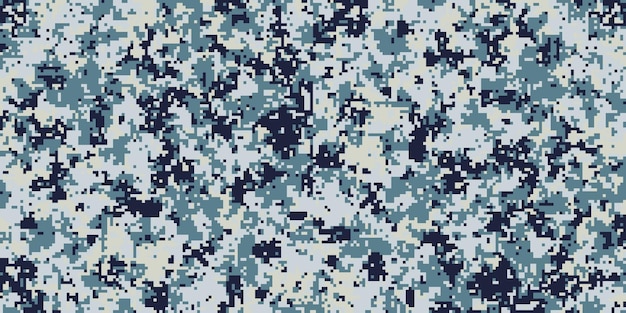 Pixel camouflage for a soldier army uniform Modern camo fabric design Digital military vector background