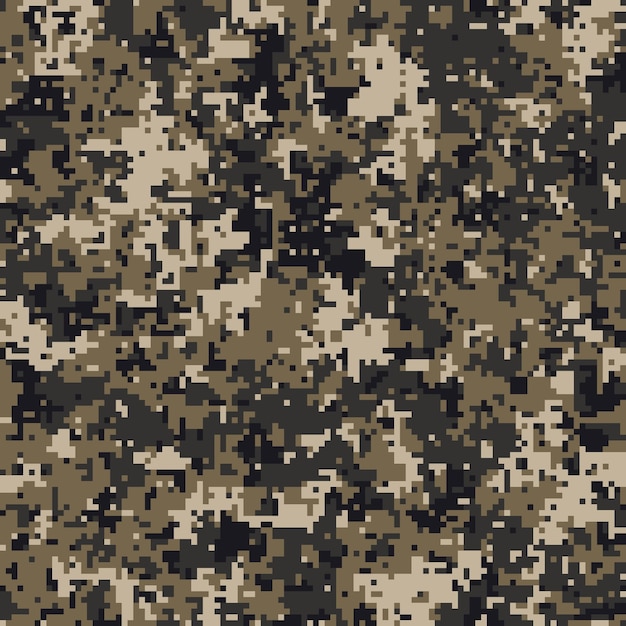 Pixel camouflage for a soldier army uniform Modern camo fabric design Digital military vector background