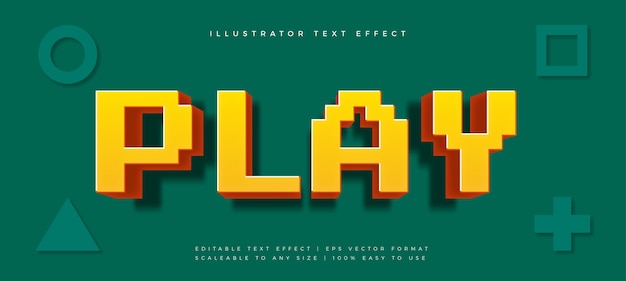 Pixel Gaming Playful Text Style Font Effect