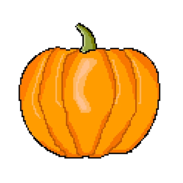 Pixel icon proper nutrition vegetable pumpkin