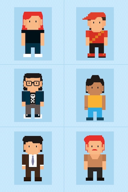 Pixel people design