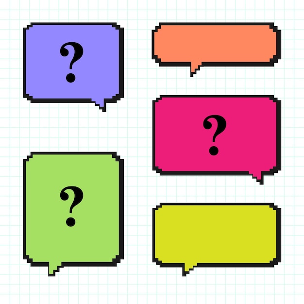 pixel Speech bubble Vector