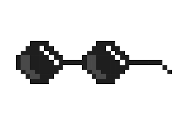 Pixelated boss glasses, gangster pixelated sunglasses.