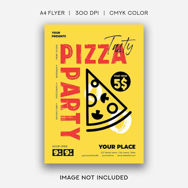 Piza Party Promo Flyer Template