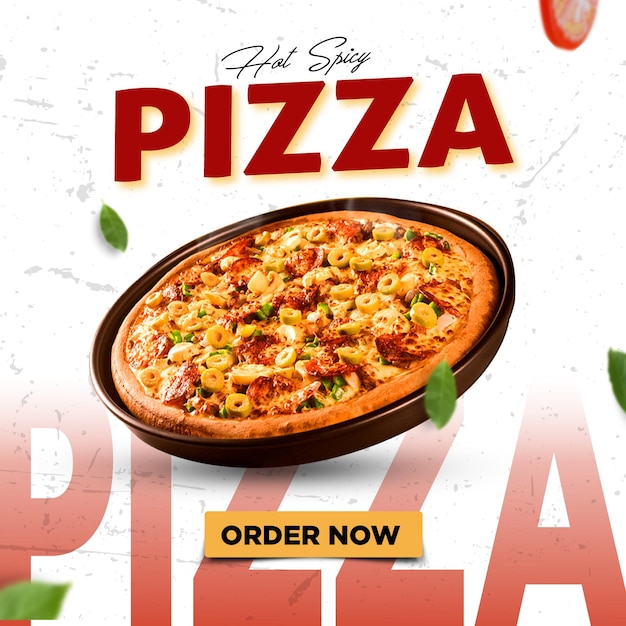 Vector a pizza advertises pizza and is displayed on a white background