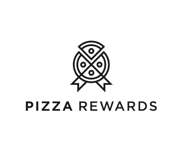 pizza award logo design vector illustration