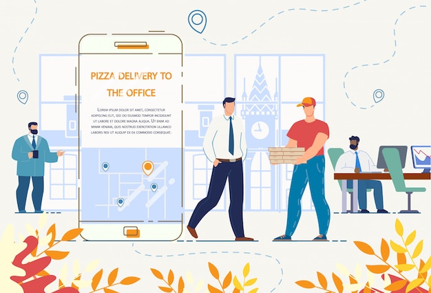 Pizza Delivery to Office Service via Mobile App