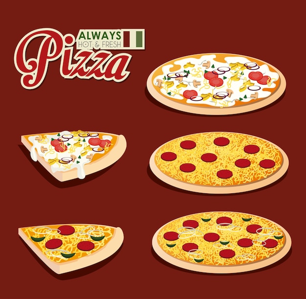 Pizza design, vector illustration.