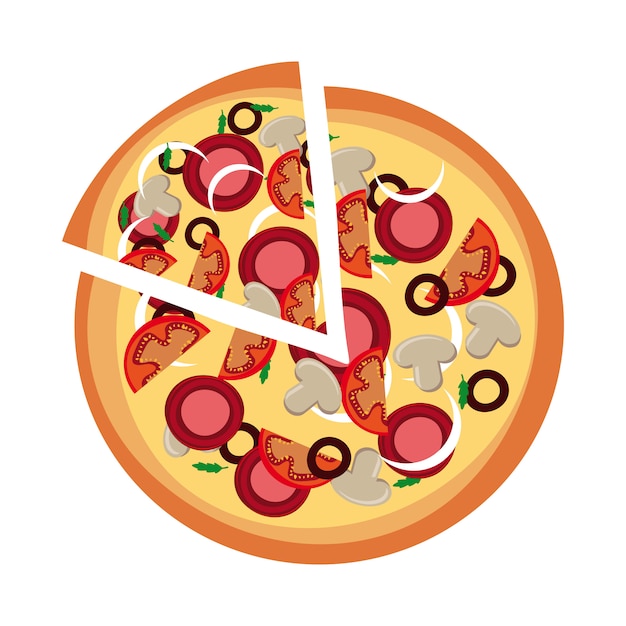 pizza design over white background vector illustration 