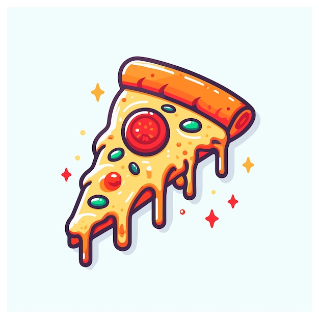 a pizza flat simple icon