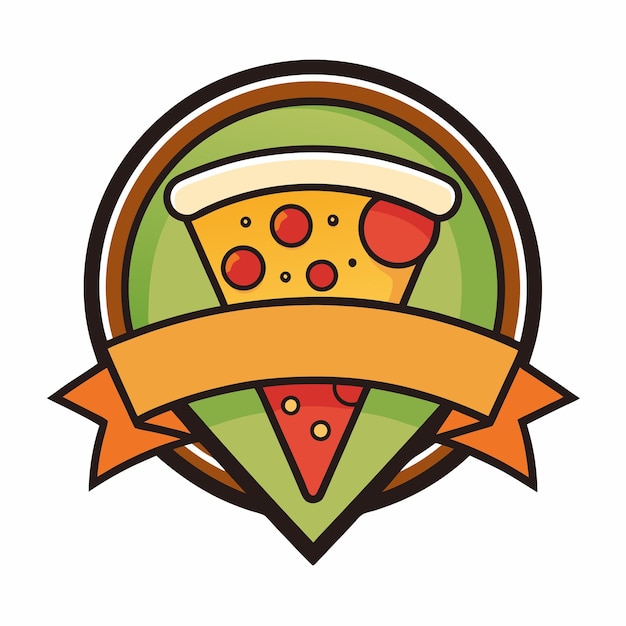 Pizza food company restaurant logo design