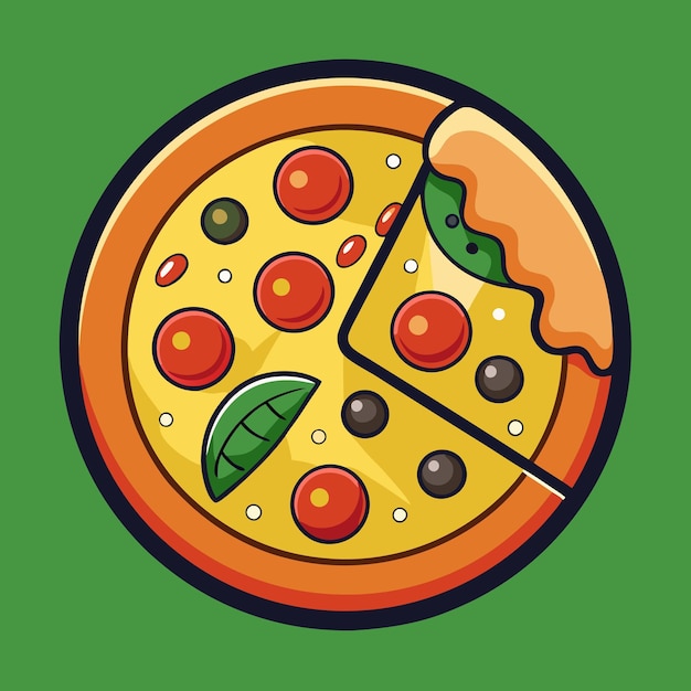 Pizza food vector