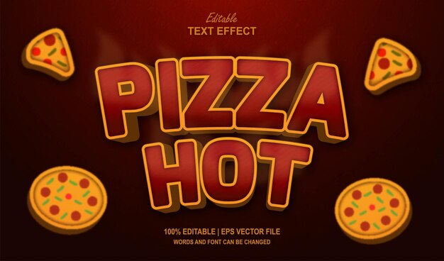 Pizza Hot Editable Text Effect Style