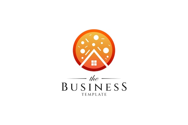 Pizza house for food and restaurant logo