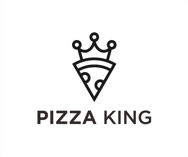 pizza king logo design vector illustration