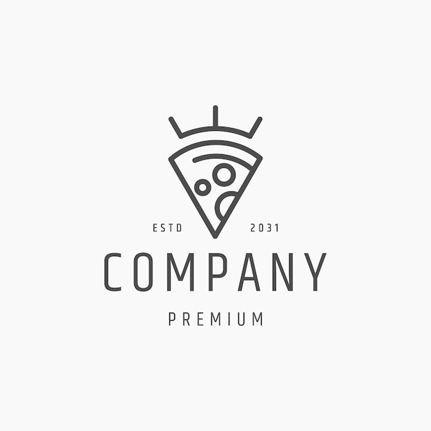 Pizza king logo icon design template