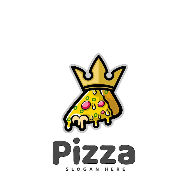 Pizza king mascot logo design