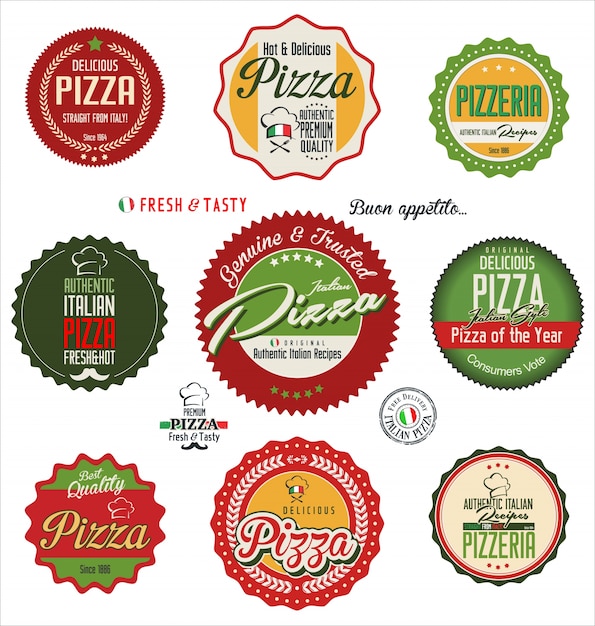 Pizza labels