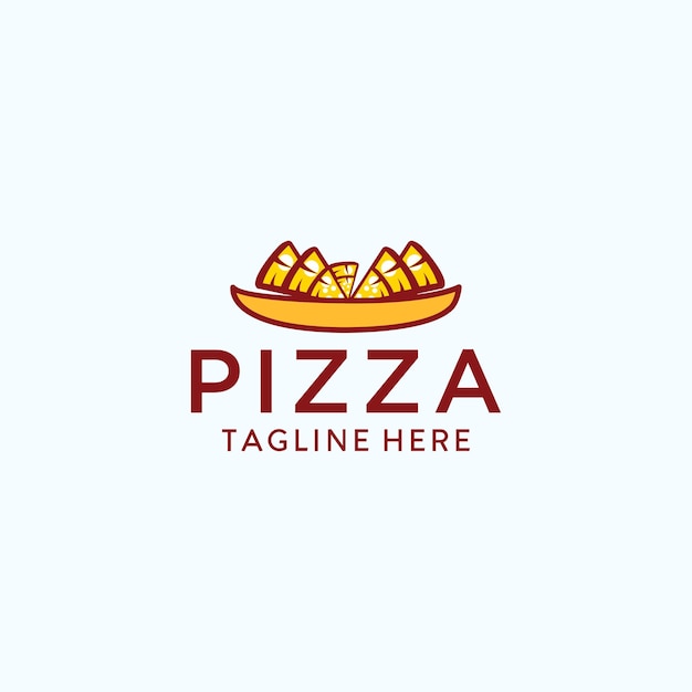 Pizza logo icon design vector