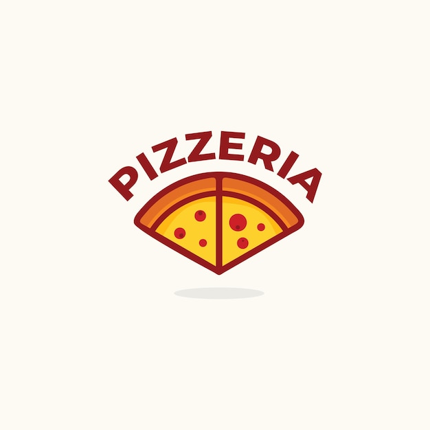 Pizza logo simple design pizzarian