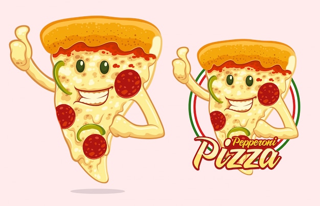 Pizza mascot design for pizza vendor