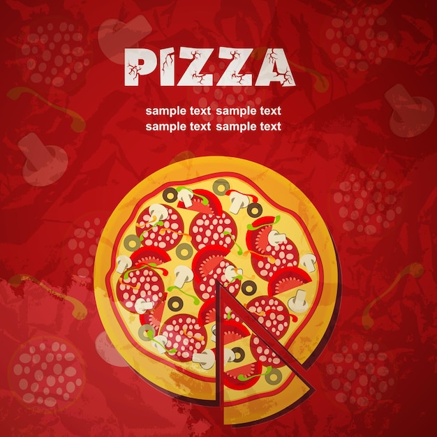 Pizza Menu Template, vector illustration