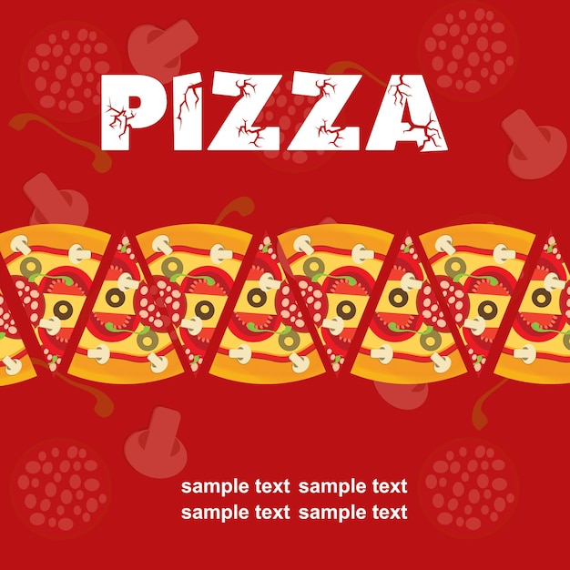 Pizza Menu Template, vector illustration