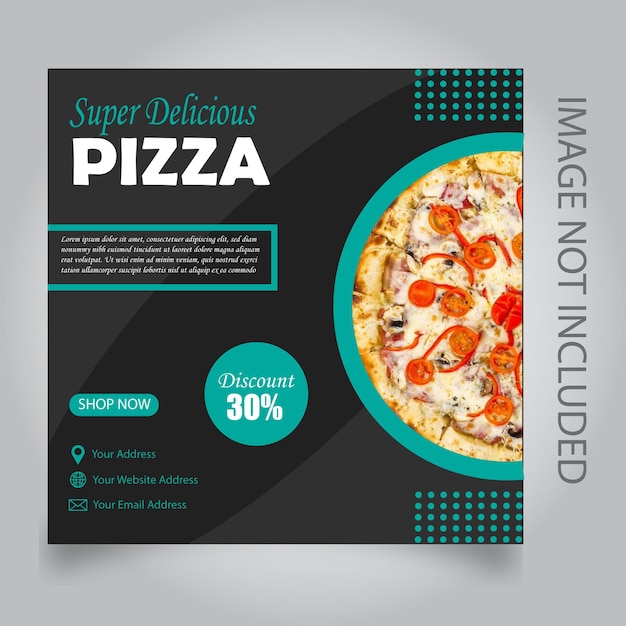 Pizza Party Social Media Design Template Slice into Delicious Deals