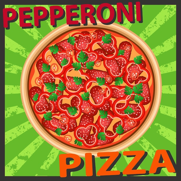 PIZZA PEPPERONI PAPRIKA POSTER