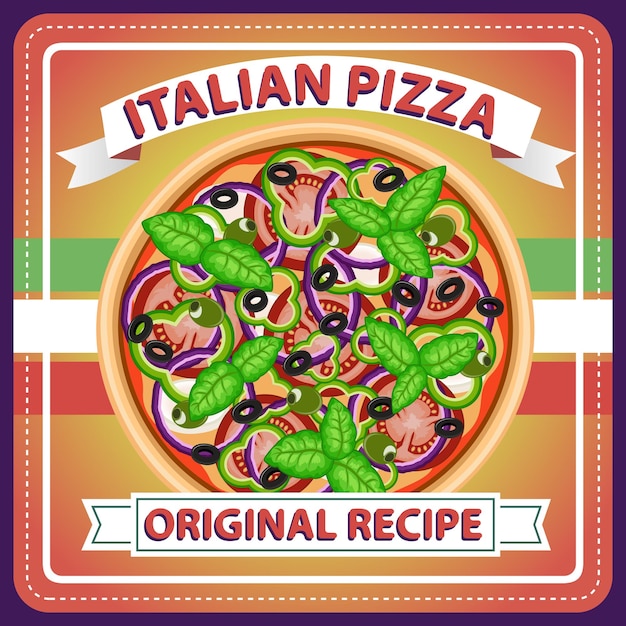 PIZZA RETRO ITALIAN MENU POSTER 6