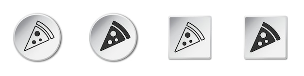 Pizza slice icon Vector illustration