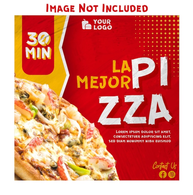 Vector pizza template 1