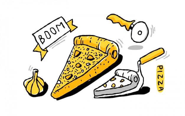 Pizza time illustration