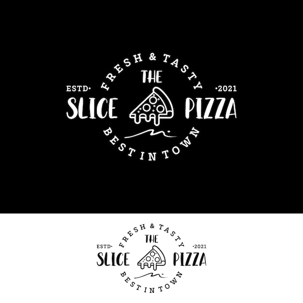 Pizzeria Logo With Simple Pizza Slice Design Inspiration