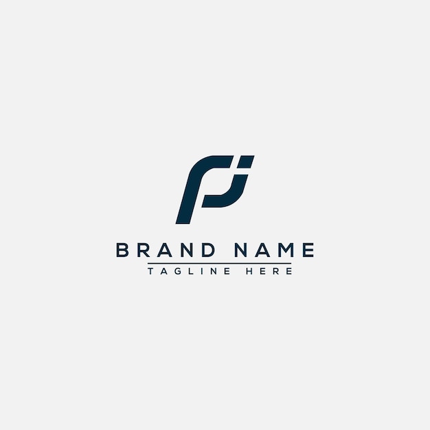 PJ Logo Design Template Vector Graphic Branding Element