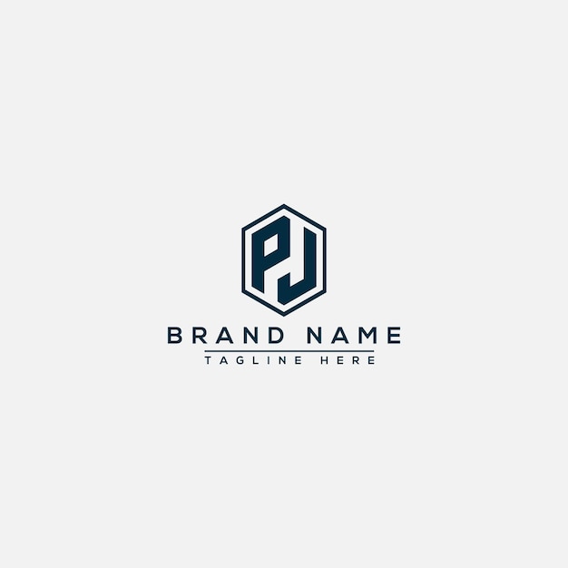 PJ Logo Design Template Vector Graphic Branding Element