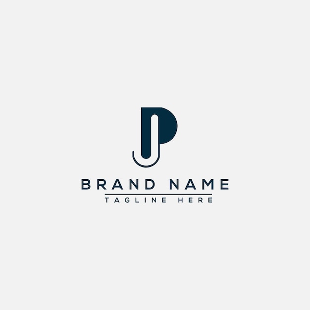 PJ Logo Design Template Vector Graphic Branding Element