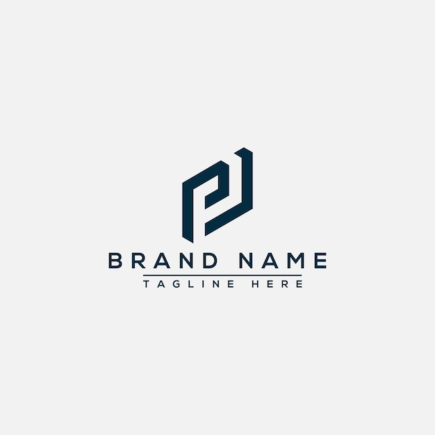 PJ Logo Design Template Vector Graphic Branding Element