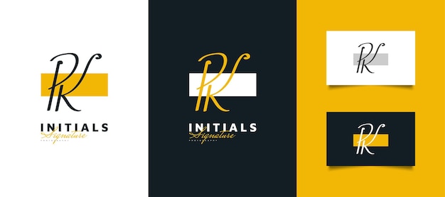 PK Initial Logo Design with Handwriting Style. PK Signature Logo or Symbol for Wedding, Fashion, Jewelry, Boutique, Botanical, Floral and Business Identity