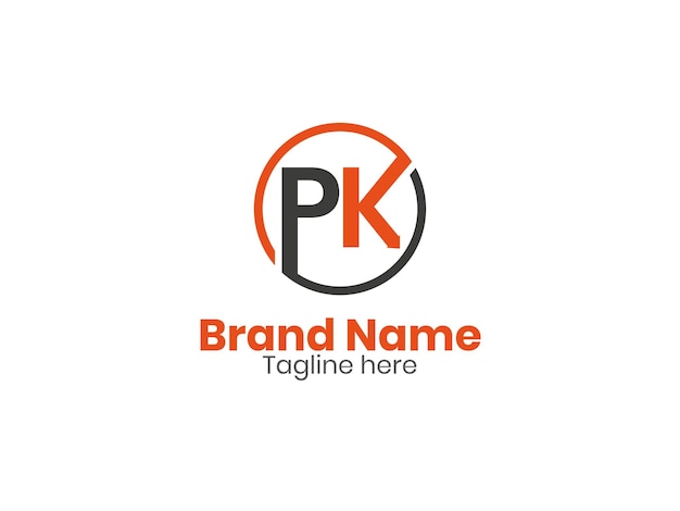 PK logo PK design KP letter logo design Initial letter PK monogram logo