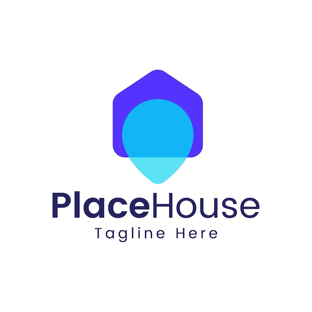 Place pin location house logo