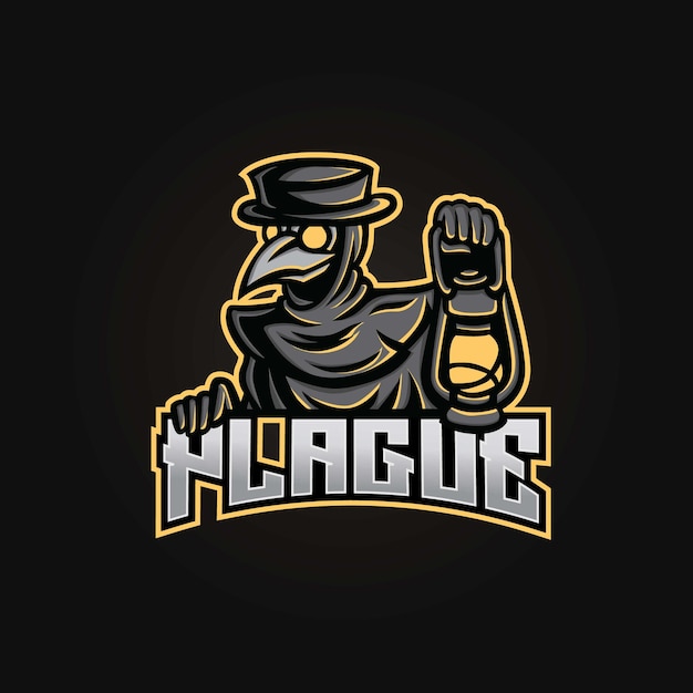 plague doctor mascot esport logo