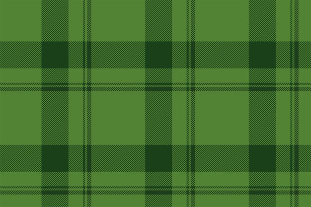 Plaid background check seamless pattern in green Vector fabric texture for textile print wrapping paper gift card wallpaper flat design