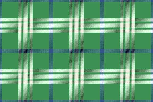 Plaid background check seamless pattern in green Vector fabric texture for textile print wrapping paper gift card or wallpaper